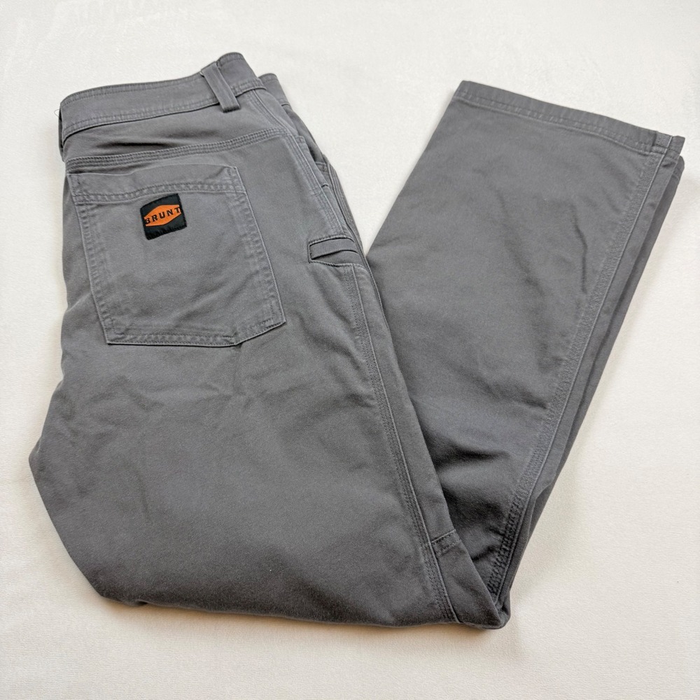 BRUNT The Torra Work Pant Mens 31x30 Grey Canvas Articulated Knee Utility EUC